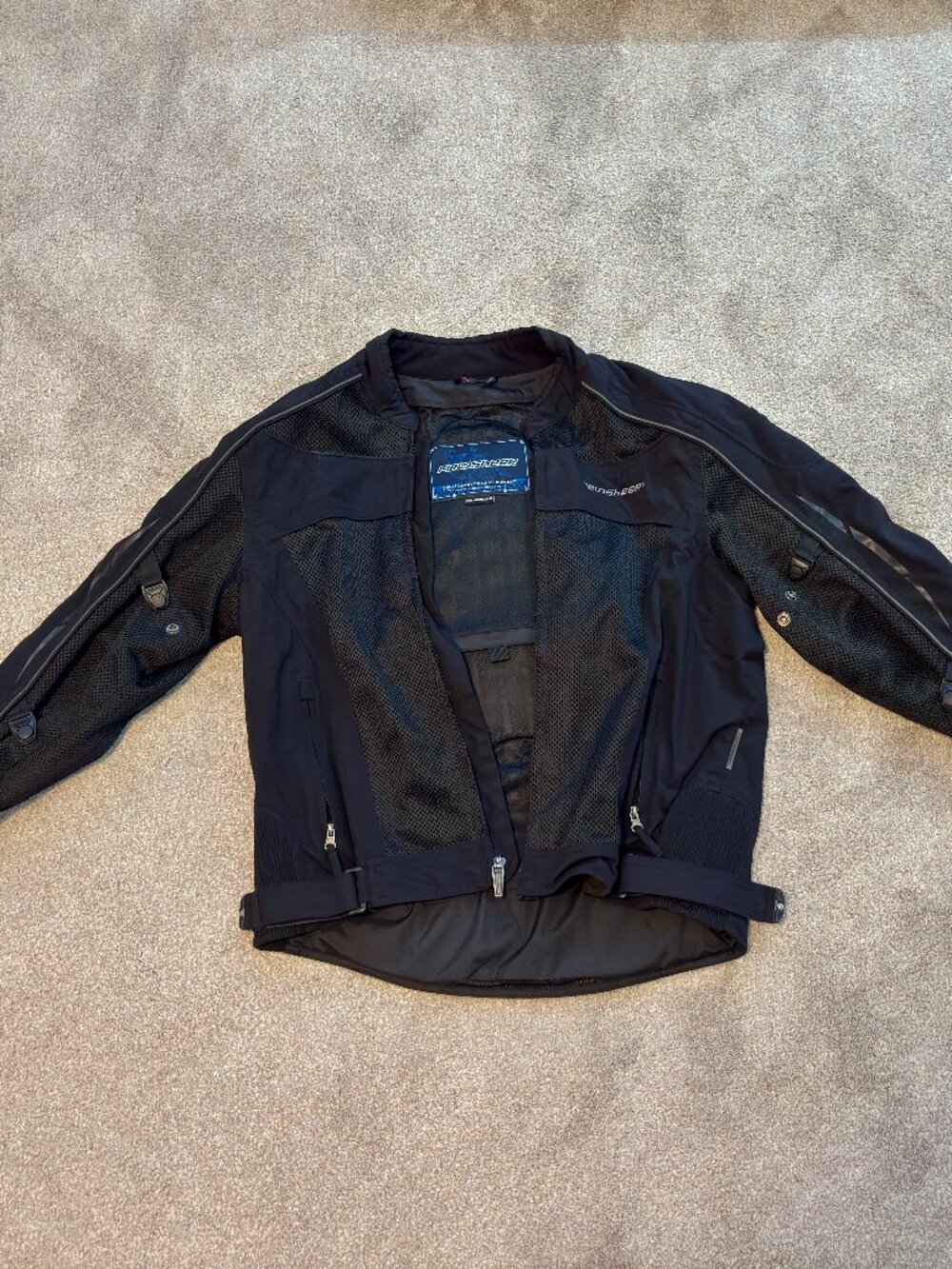 Fieldsheer Black Men's Armored Air-Flow Mesh Motorcycle Jacket CD4 Sized Large